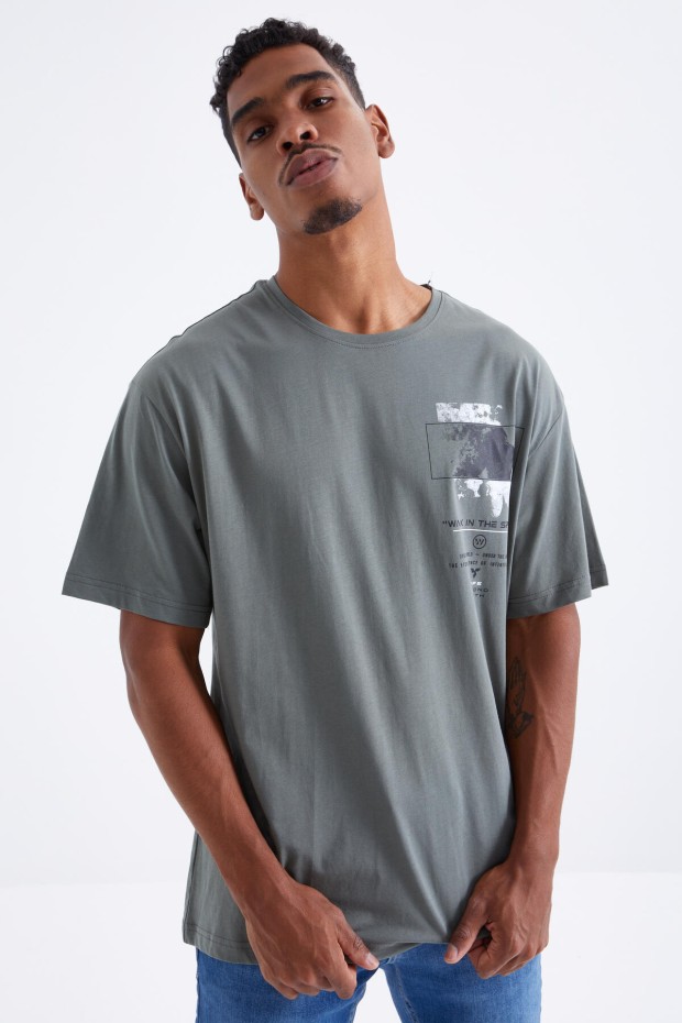 Tommy Life Çağla Baskı Detaylı O Yaka Erkek Oversize T-Shirt - 88099. 8 Tommy Life Çağla Baskı Detaylı O Yaka Erkek Oversize T-Shirt - 88099. 8