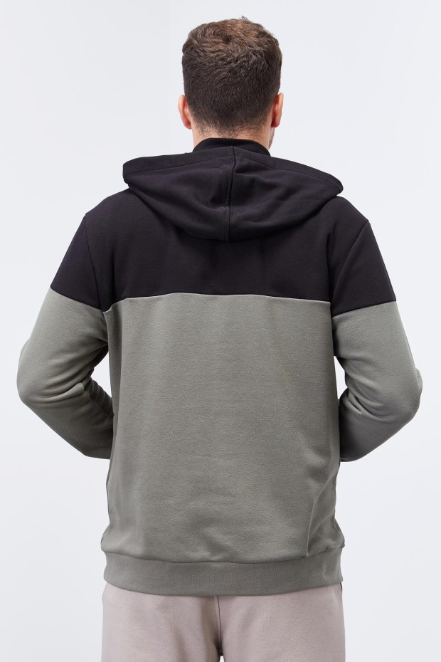 Tommy Life Çağla Nakış Detaylı Yarım Fermuar Kapüşonlu Erkek Sweatshirt - 88033. 7 Tommy Life Çağla Nakış Detaylı Yarım Fermuar Kapüşonlu Erkek Sweatshirt - 88033. 7