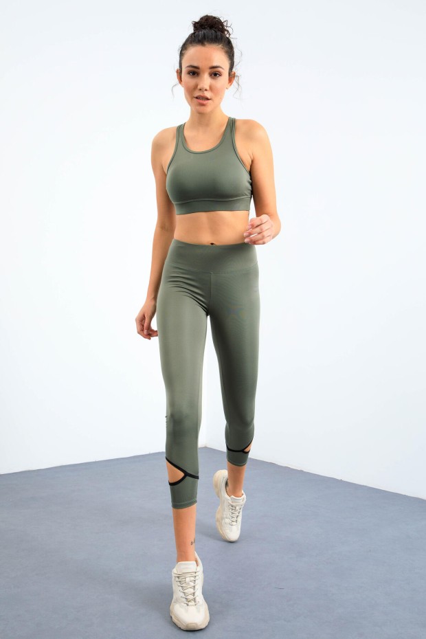 Tommy Life Çağla Bilekleri Pencereli Yüksel Bel Slim Fit Dar Paça Kadın Tayt - 94610. 1 Tommy Life Çağla Bilekleri Pencereli Yüksel Bel Slim Fit Dar Paça Kadın Tayt - 94610. 1