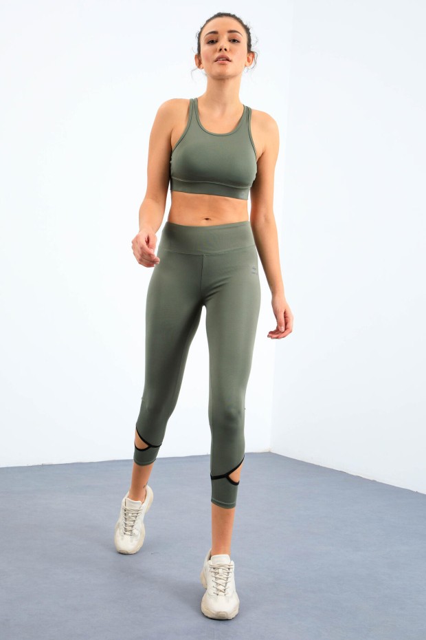 Tommy Life Çağla Bilekleri Pencereli Yüksel Bel Slim Fit Dar Paça Kadın Tayt - 94610. 6 Tommy Life Çağla Bilekleri Pencereli Yüksel Bel Slim Fit Dar Paça Kadın Tayt - 94610. 6