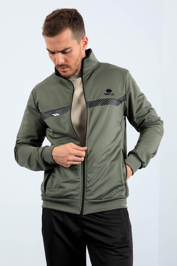 Tommy Life Çağla - Siyah Dik Yaka Fermuarlı Standart Kalıp Erkek Eşofman Takımı - 85163. 7 Tommy Life Çağla - Siyah Dik Yaka Fermuarlı Standart Kalıp Erkek Eşofman Takımı - 85163. 7