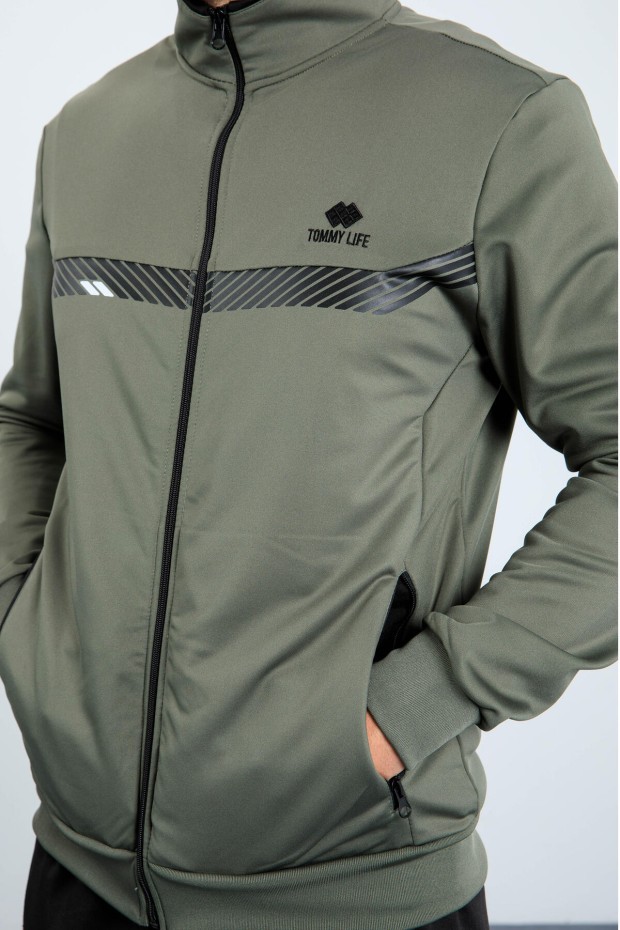 Tommy Life Çağla - Siyah Dik Yaka Fermuarlı Standart Kalıp Erkek Eşofman Takımı - 85163. 4 Tommy Life Çağla - Siyah Dik Yaka Fermuarlı Standart Kalıp Erkek Eşofman Takımı - 85163. 4