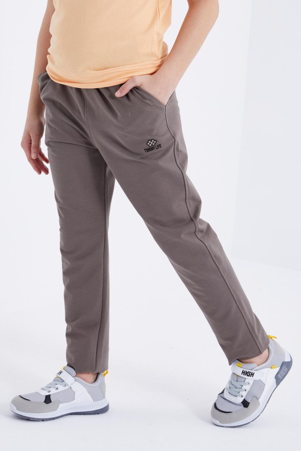 Tommy Life Camel Bağcıklı Dar Paça Basic Erkek Çocuk Eşofman Alt - 10858. 6 Tommy Life Camel Bağcıklı Dar Paça Basic Erkek Çocuk Eşofman Alt - 10858. 6