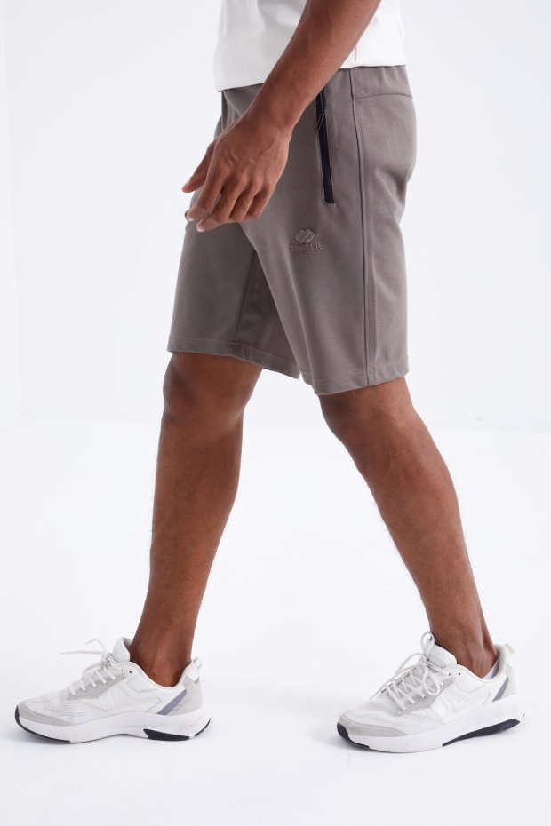 Tommy Life Camel Fermuar Cepli Bağcıklı Standart Kalıp Erkek Şort - 81210. 6 Tommy Life Camel Fermuar Cepli Bağcıklı Standart Kalıp Erkek Şort - 81210. 6