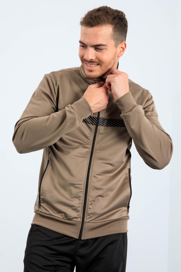 Tommy Life Camel - Siyah Dik Yaka Fermuarlı Standart Kalıp Erkek Eşofman Takımı - 85163. 1 Tommy Life Camel - Siyah Dik Yaka Fermuarlı Standart Kalıp Erkek Eşofman Takımı - 85163. 1
