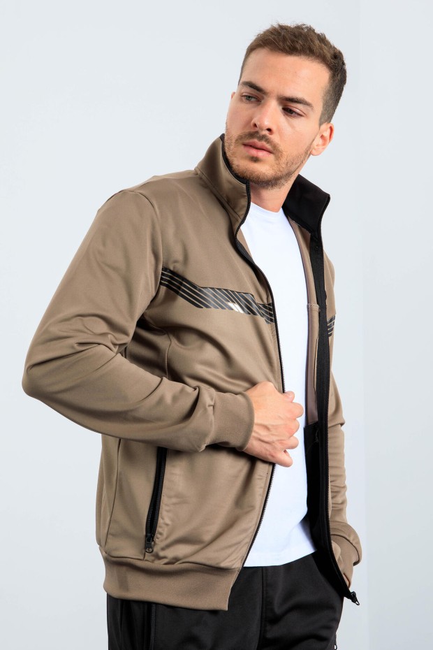 Tommy Life Camel - Siyah Dik Yaka Fermuarlı Standart Kalıp Erkek Eşofman Takımı - 85163. 8 Tommy Life Camel - Siyah Dik Yaka Fermuarlı Standart Kalıp Erkek Eşofman Takımı - 85163. 8