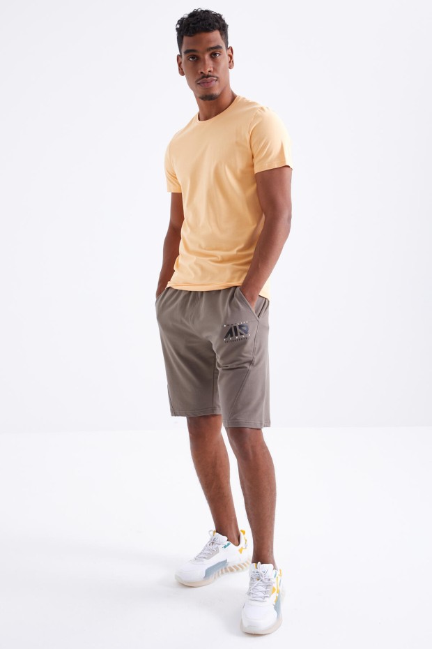 Tommy Life Camel Yazı Nakışlı Fermuar Cepli Bağcıklı Standart Kalıp Erkek Şort - 81225. 3 Tommy Life Camel Yazı Nakışlı Fermuar Cepli Bağcıklı Standart Kalıp Erkek Şort - 81225. 3