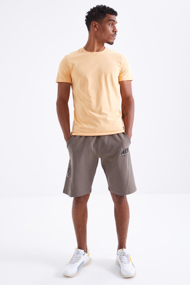 Tommy Life Camel Yazı Nakışlı Fermuar Cepli Bağcıklı Standart Kalıp Erkek Şort - 81225. 7 Tommy Life Camel Yazı Nakışlı Fermuar Cepli Bağcıklı Standart Kalıp Erkek Şort - 81225. 7