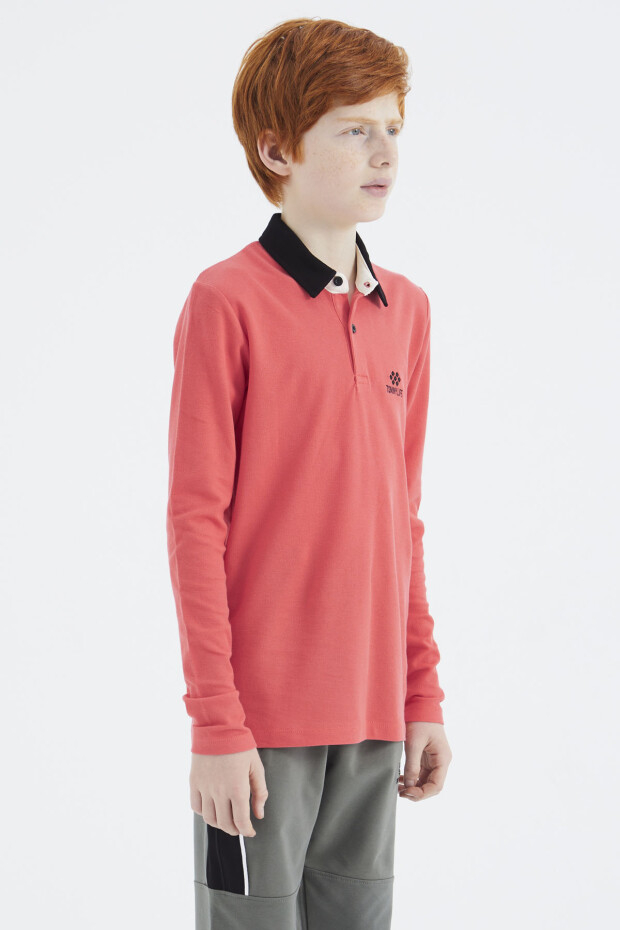 Coral Polo Yaka Basic Erkek Çocuk T-Shirt - 11171 - 2