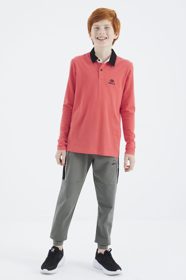 Coral Polo Yaka Basic Erkek Çocuk T-Shirt - 11171 - 4