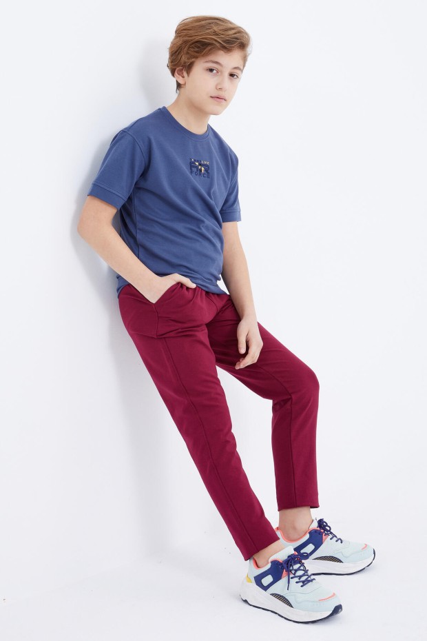 Tommy Life Erguvan Bağcıklı Dar Paça Basic Erkek Çocuk Eşofman Alt - 10858. 3 Tommy Life Erguvan Bağcıklı Dar Paça Basic Erkek Çocuk Eşofman Alt - 10858. 3