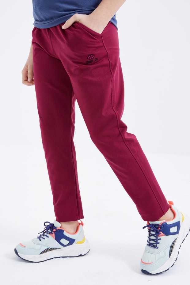 Tommy Life Erguvan Bağcıklı Dar Paça Basic Erkek Çocuk Eşofman Alt - 10858. 7 Tommy Life Erguvan Bağcıklı Dar Paça Basic Erkek Çocuk Eşofman Alt - 10858. 7
