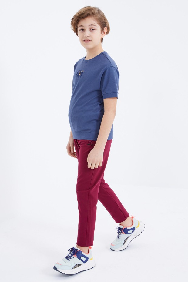 Tommy Life Erguvan Bağcıklı Dar Paça Basic Erkek Çocuk Eşofman Alt - 10858. 5 Tommy Life Erguvan Bağcıklı Dar Paça Basic Erkek Çocuk Eşofman Alt - 10858. 5