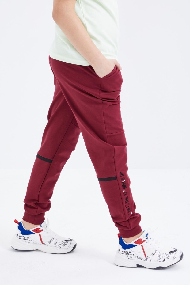 Tommy Life Erguvan Yazı Nakışlı Bağcıklı Jogger Erkek Çocuk Eşofman Alt - 10814. 4 Tommy Life Erguvan Yazı Nakışlı Bağcıklı Jogger Erkek Çocuk Eşofman Alt - 10814. 4