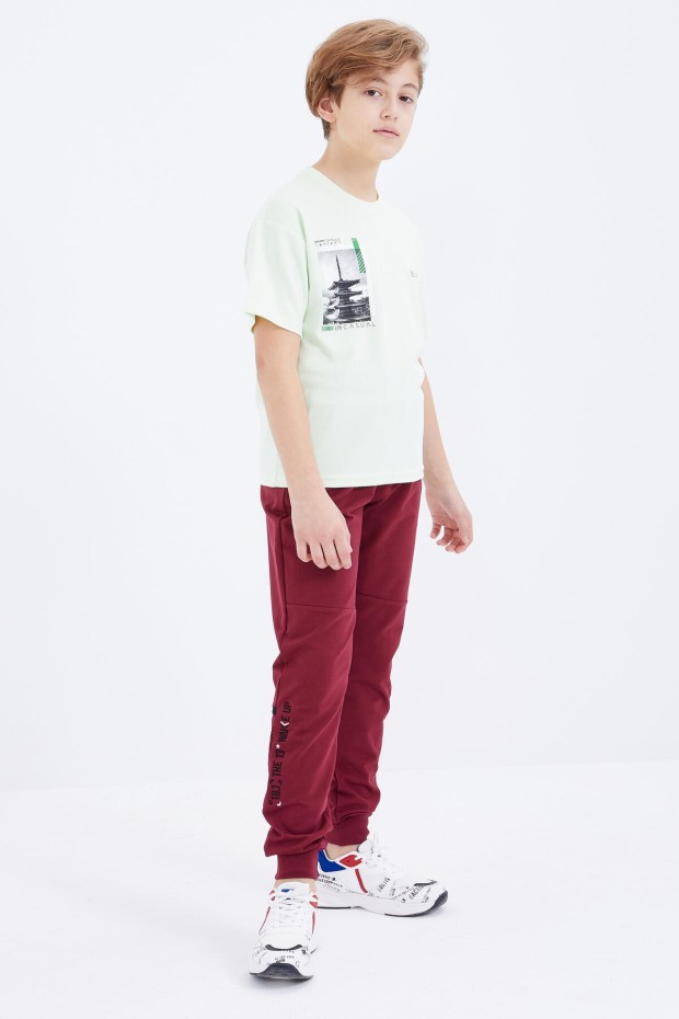 Tommy Life Erguvan Yazı Nakışlı Bağcıklı Jogger Erkek Çocuk Eşofman Alt - 10814. 6 Tommy Life Erguvan Yazı Nakışlı Bağcıklı Jogger Erkek Çocuk Eşofman Alt - 10814. 6