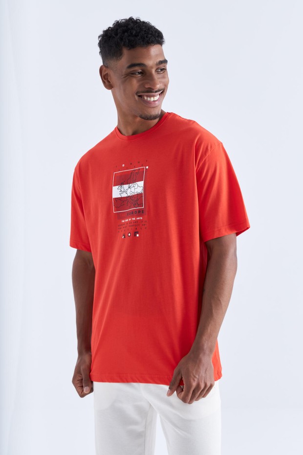 Tommy Life Fiesta Baskı Detaylı O Yaka Erkek Oversize T-Shirt - 88094. 5 Tommy Life Fiesta Baskı Detaylı O Yaka Erkek Oversize T-Shirt - 88094. 5