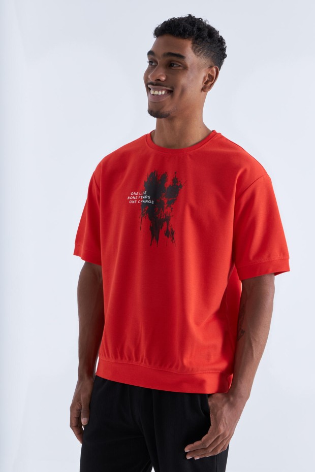 Tommy Life Fiesta Baskılı Yazı Nakışlı O Yaka Erkek Oversize T-Shirt - 88105. 7 Tommy Life Fiesta Baskılı Yazı Nakışlı O Yaka Erkek Oversize T-Shirt - 88105. 7