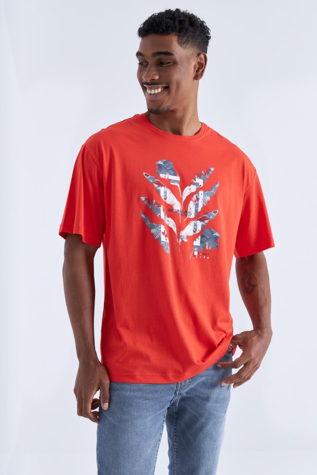 Tommy Life Fiesta Büyük Baskılı O Yaka Erkek Oversize T-Shirt - 88092. 1 Tommy Life Fiesta Büyük Baskılı O Yaka Erkek Oversize T-Shirt - 88092. 1