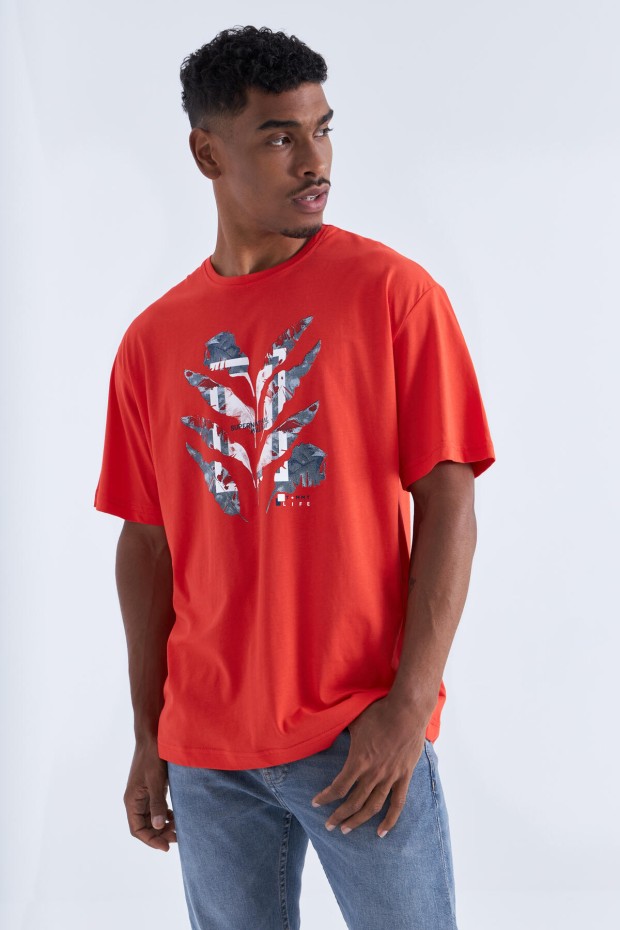 Tommy Life Fiesta Büyük Baskılı O Yaka Erkek Oversize T-Shirt - 88092. 7 Tommy Life Fiesta Büyük Baskılı O Yaka Erkek Oversize T-Shirt - 88092. 7