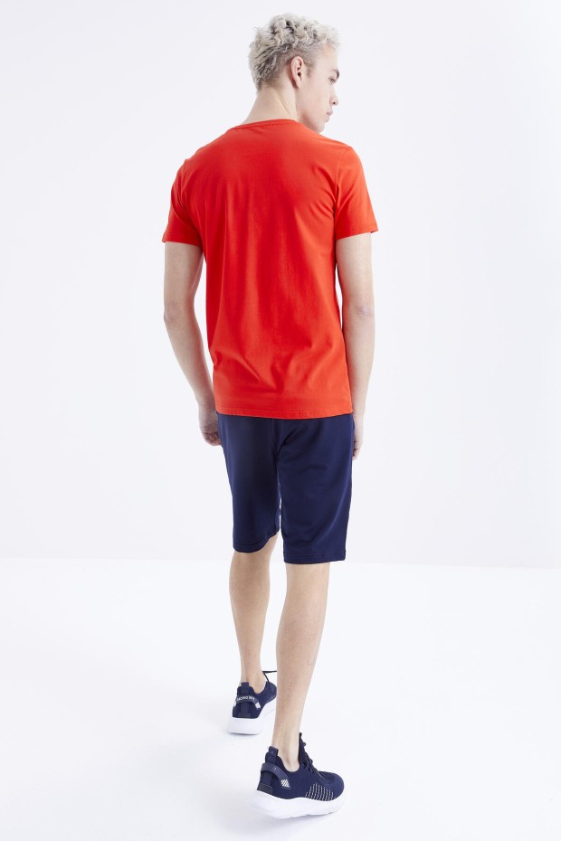 Tommy Life Fiesta - İndigo Baskı Detaylı O Yaka Standart Kalıp Bermuda Erkek Şort Takım - 85171. 7 Tommy Life Fiesta - İndigo Baskı Detaylı O Yaka Standart Kalıp Bermuda Erkek Şort Takım - 85171. 7