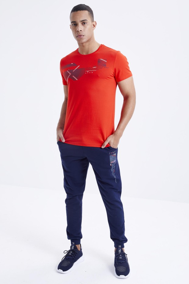 Tommy Life Fiesta - İndigo Baskı Detaylı O Yaka Standart Kalıp Manşetli Erkek Eşofman Takım - 85174. 3 Tommy Life Fiesta - İndigo Baskı Detaylı O Yaka Standart Kalıp Manşetli Erkek Eşofman Takım - 85174. 3