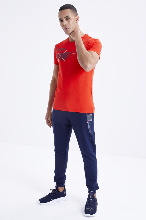 Tommy Life Fiesta - İndigo Baskı Detaylı O Yaka Standart Kalıp Manşetli Erkek Eşofman Takım - 85174. 1 Tommy Life Fiesta - İndigo Baskı Detaylı O Yaka Standart Kalıp Manşetli Erkek Eşofman Takım - 85174. 1