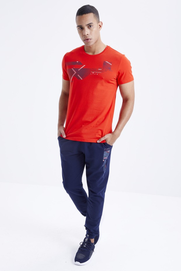 Tommy Life Fiesta - İndigo Baskı Detaylı O Yaka Standart Kalıp Manşetli Erkek Eşofman Takım - 85174. 7 Tommy Life Fiesta - İndigo Baskı Detaylı O Yaka Standart Kalıp Manşetli Erkek Eşofman Takım - 85174. 7
