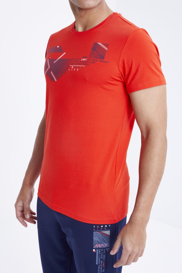 Tommy Life Fiesta - İndigo Baskı Detaylı O Yaka Standart Kalıp Manşetli Erkek Eşofman Takım - 85174. 4 Tommy Life Fiesta - İndigo Baskı Detaylı O Yaka Standart Kalıp Manşetli Erkek Eşofman Takım - 85174. 4
