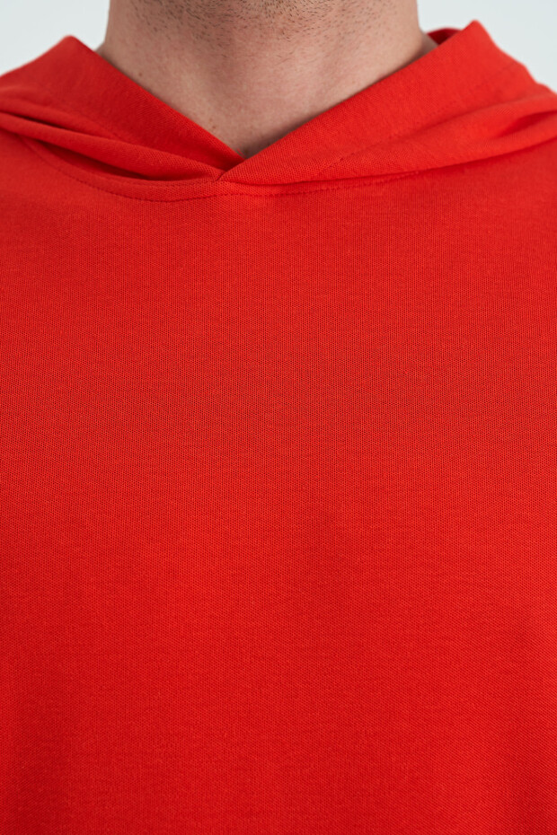 Fiesta Kanguru Cepli Yazı Nakışlı Kapüşonlu Erkek T-Shirt - 88195