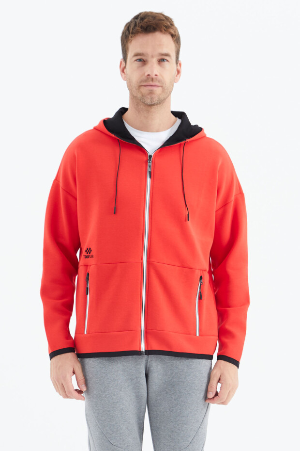 Fiesta Kapüşonlu Gizli Cep Detaylı Erkek Sweatshirt - 88288 - 2