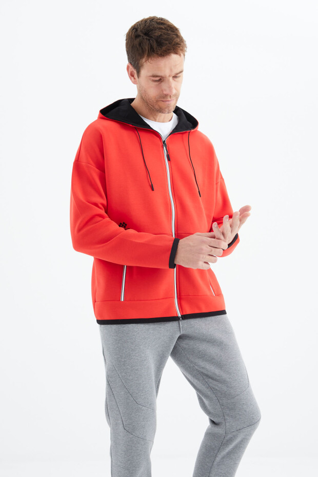 Fiesta Kapüşonlu Gizli Cep Detaylı Erkek Sweatshirt - 88288 - 3