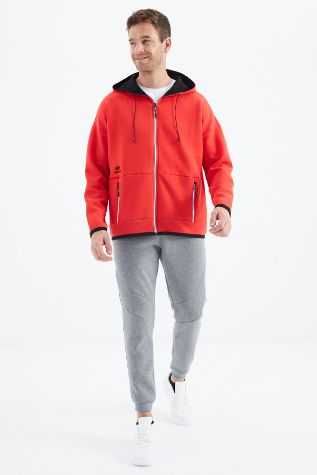 Fiesta Kapüşonlu Gizli Cep Detaylı Erkek Sweatshirt - 88288 - 1