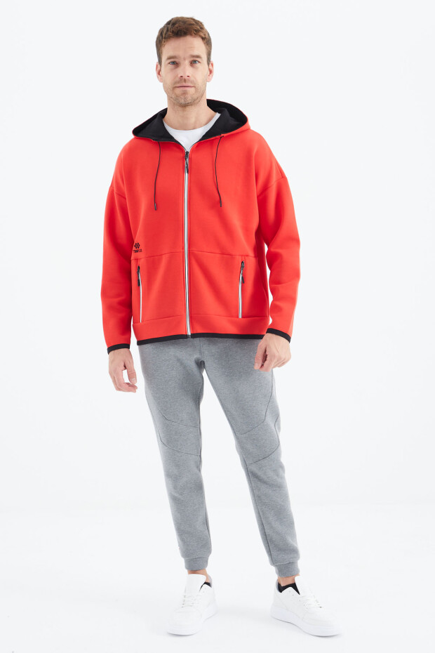 Fiesta Kapüşonlu Gizli Cep Detaylı Erkek Sweatshirt - 88288 - 6