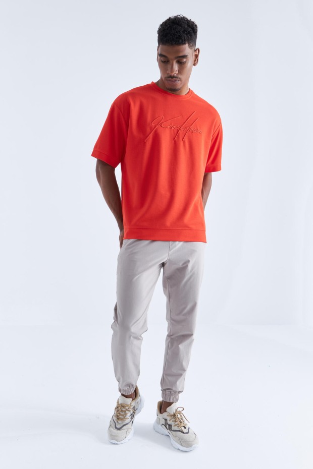 Tommy Life Fiesta Yazı Nakışlı O Yaka Erkek Oversize T-Shirt - 88102. 2 Tommy Life Fiesta Yazı Nakışlı O Yaka Erkek Oversize T-Shirt - 88102. 2
