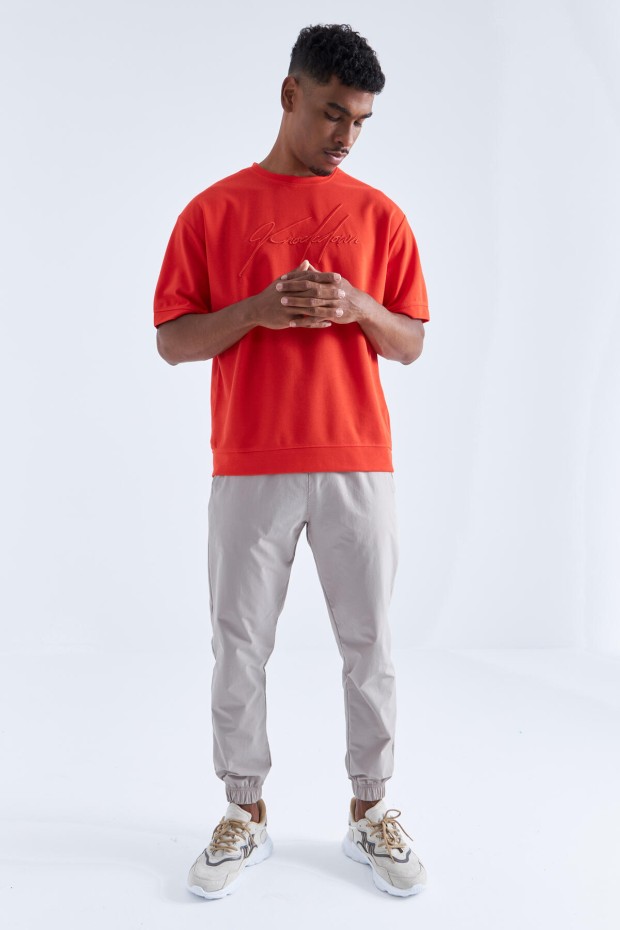 Tommy Life Fiesta Yazı Nakışlı O Yaka Erkek Oversize T-Shirt - 88102. 5 Tommy Life Fiesta Yazı Nakışlı O Yaka Erkek Oversize T-Shirt - 88102. 5