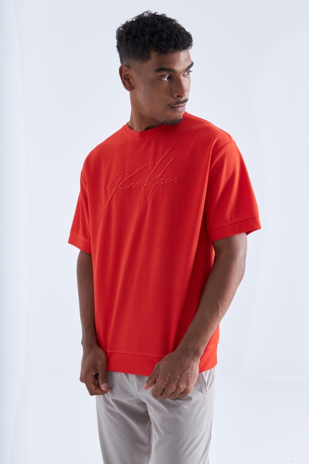 Tommy Life Fiesta Yazı Nakışlı O Yaka Erkek Oversize T-Shirt - 88102. 4 Tommy Life Fiesta Yazı Nakışlı O Yaka Erkek Oversize T-Shirt - 88102. 4