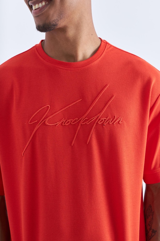 Tommy Life Fiesta Yazı Nakışlı O Yaka Erkek Oversize T-Shirt - 88102. 8 Tommy Life Fiesta Yazı Nakışlı O Yaka Erkek Oversize T-Shirt - 88102. 8