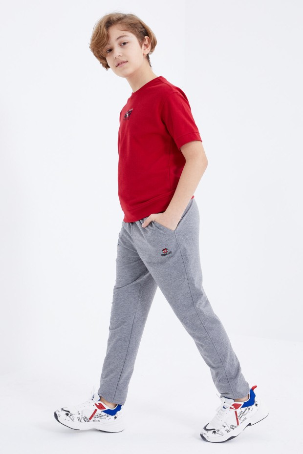 Tommy Life Gri Melanj Bağcıklı Dar Paça Basic Erkek Çocuk Eşofman Alt - 10858. 6 Tommy Life Gri Melanj Bağcıklı Dar Paça Basic Erkek Çocuk Eşofman Alt - 10858. 6