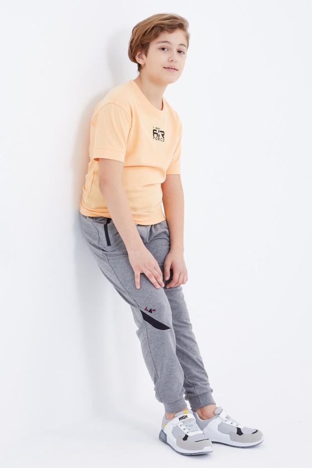 Tommy Life Gri Melanj Bağcıklı Fermuar Cepli Jogger Erkek Çocuk Eşofman Alt - 10815. 3 Tommy Life Gri Melanj Bağcıklı Fermuar Cepli Jogger Erkek Çocuk Eşofman Alt - 10815. 3