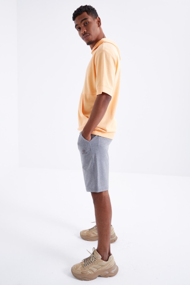 Tommy Life Gri Melanj Bağcıklı Standart Kalıp Basic Erkek Şort - 81212. 1 Tommy Life Gri Melanj Bağcıklı Standart Kalıp Basic Erkek Şort - 81212. 1