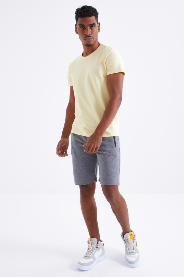 Tommy Life Gri Melanj Fermuar Cepli Bağcıklı Standart Kalıp Erkek Şort - 81210. 6 Tommy Life Gri Melanj Fermuar Cepli Bağcıklı Standart Kalıp Erkek Şort - 81210. 6
