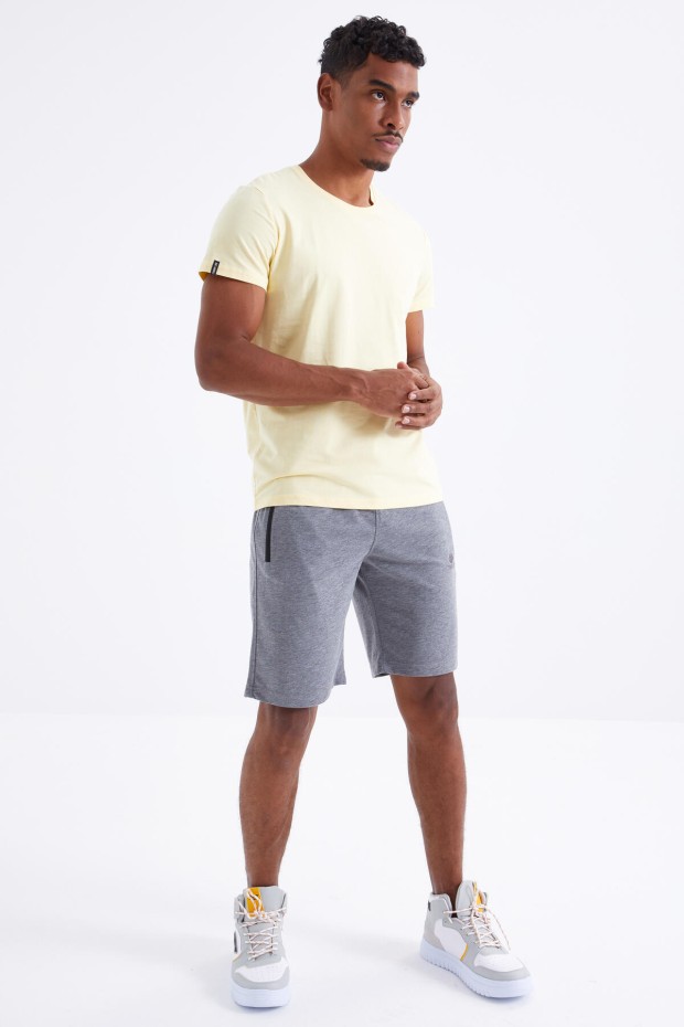 Tommy Life Gri Melanj Fermuar Cepli Bağcıklı Standart Kalıp Erkek Şort - 81210. 5 Tommy Life Gri Melanj Fermuar Cepli Bağcıklı Standart Kalıp Erkek Şort - 81210. 5