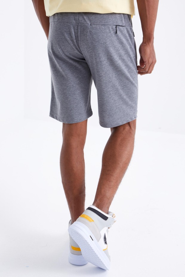 Tommy Life Gri Melanj Fermuar Cepli Bağcıklı Standart Kalıp Erkek Şort - 81210. 4 Tommy Life Gri Melanj Fermuar Cepli Bağcıklı Standart Kalıp Erkek Şort - 81210. 4