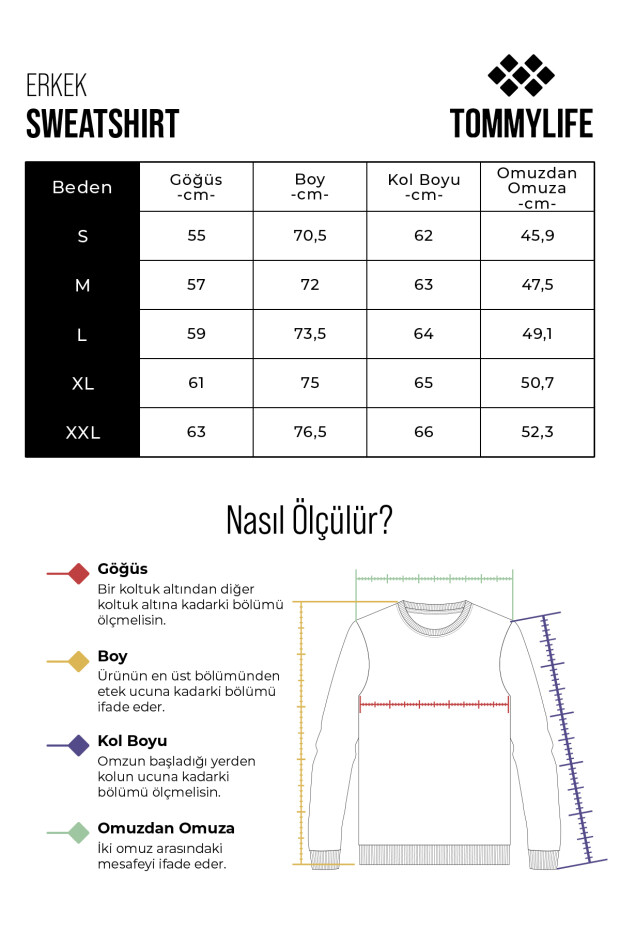 Gri Melanj Kanguru Cep Standart Kalıp Kapüşonlu Erkek Sweatshirt - 87883 - 9