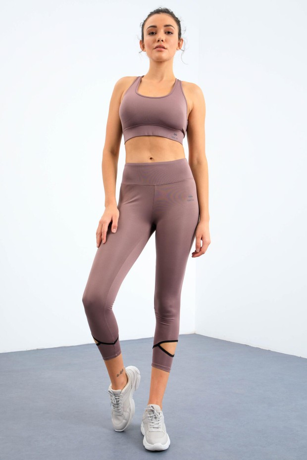 Tommy Life Gül Kurusu Bilekleri Pencereli Yüksel Bel Slim Fit Dar Paça Kadın Tayt - 94610. 8 Tommy Life Gül Kurusu Bilekleri Pencereli Yüksel Bel Slim Fit Dar Paça Kadın Tayt - 94610. 8