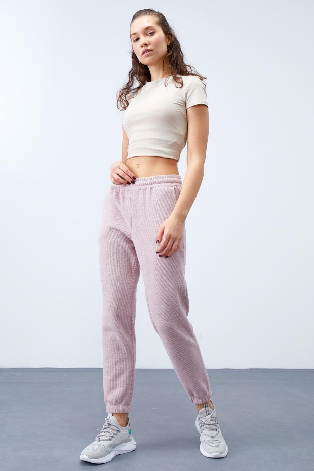Tommy Life Gül Kurusu Cepli Bağcıklı Jogger Rahat Form Selanik Kadın Eşofman Alt - 94615. 6 Tommy Life Gül Kurusu Cepli Bağcıklı Jogger Rahat Form Selanik Kadın Eşofman Alt - 94615. 6