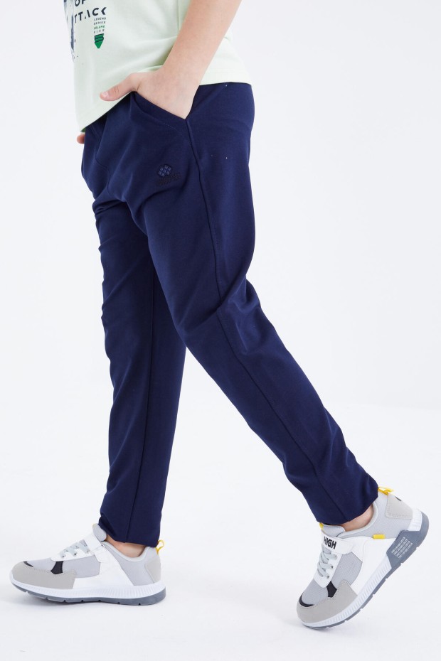 Tommy Life İndigo Bağcıklı Dar Paça Basic Erkek Çocuk Eşofman Alt - 10858. 2 Tommy Life İndigo Bağcıklı Dar Paça Basic Erkek Çocuk Eşofman Alt - 10858. 2