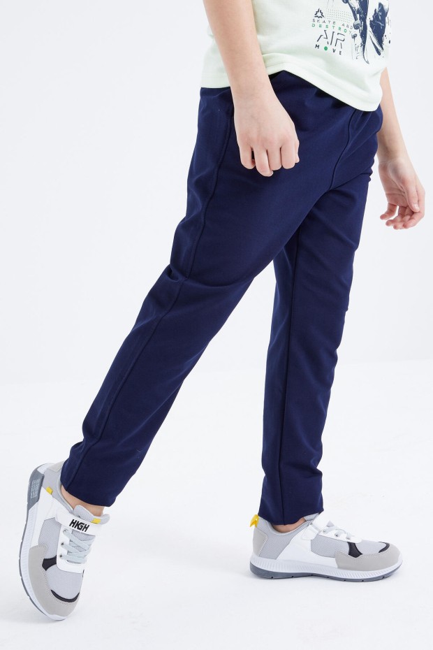 Tommy Life İndigo Bağcıklı Dar Paça Basic Erkek Çocuk Eşofman Alt - 10858. 7 Tommy Life İndigo Bağcıklı Dar Paça Basic Erkek Çocuk Eşofman Alt - 10858. 7