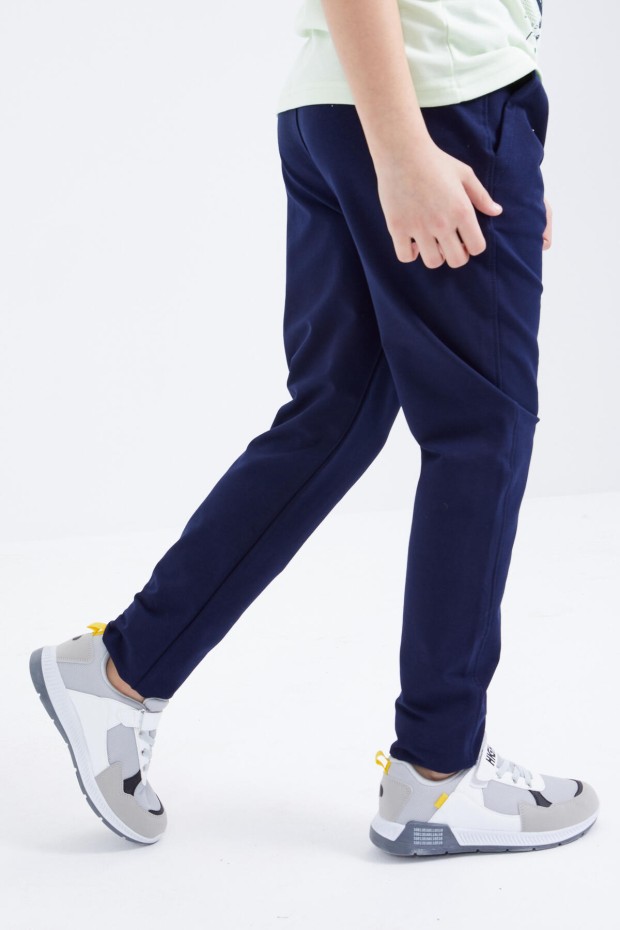 Tommy Life İndigo Bağcıklı Dar Paça Basic Erkek Çocuk Eşofman Alt - 10858. 6 Tommy Life İndigo Bağcıklı Dar Paça Basic Erkek Çocuk Eşofman Alt - 10858. 6