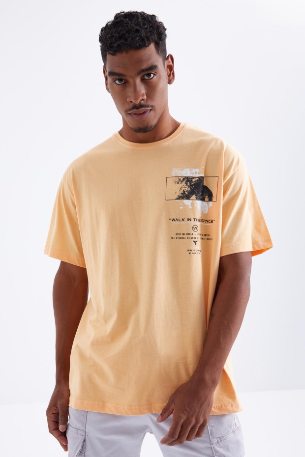 Tommy Life Kavun İçi Baskı Detaylı O Yaka Erkek Oversize T-Shirt - 88099. 2 Tommy Life Kavun İçi Baskı Detaylı O Yaka Erkek Oversize T-Shirt - 88099. 2
